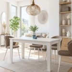 Τραπέζι Darlen Megapap χρώμα λευκό 125x72x74εκ. - Image 4
