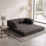 Καναπές - κρεβάτι Comfort Megapap τριθέσιος υφασμάτινος χρώμα ανθρακί 190x95x75εκ. - Image 2