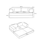 Καναπές - κρεβάτι Comfort Megapap τριθέσιος υφασμάτινος χρώμα ανθρακί 190x95x75εκ. - Image 9
