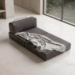 Πολυθρόνα - κρεβάτι Comfort Megapap υφασμάτινη χρώμα ανθρακί 95x95x75εκ. - Image 2