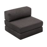 Πολυθρόνα - κρεβάτι Comfort Megapap υφασμάτινη χρώμα ανθρακί 95x95x75εκ. - Image 3