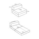 Πολυθρόνα - κρεβάτι Comfort Megapap υφασμάτινη χρώμα ανθρακί 95x95x75εκ. - Image 5