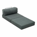 Πολυθρόνα - κρεβάτι Comfort Megapap υφασμάτινη χρώμα μέντα 95x95x75εκ. - Image 4