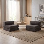 Καναπές - κρεβάτι Comfort Megapap τριθέσιος υφασμάτινος χρώμα ανθρακί 190x95x75εκ. - Image 3