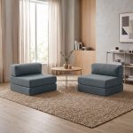 Καναπές - κρεβάτι Comfort Megapap τριθέσιος υφασμάτινος χρώμα μέντα 190x95x75εκ. - Image 3