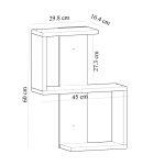 Ραφιέρα τοίχου Octa Megapap χρώμα sapphire oak 45x16,4x60εκ. - Image 4