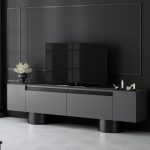 Έπιπλο τηλεόρασης Haven Megapap χρώμα ανθρακί 180x30x50εκ.