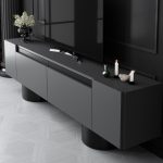 Έπιπλο τηλεόρασης Haven Megapap χρώμα ανθρακί 180x30x50εκ. - Image 2