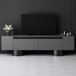 Έπιπλο τηλεόρασης Haven Megapap χρώμα ανθρακί 180x30x50εκ. - Image 4