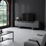 Έπιπλο τηλεόρασης Haven Megapap χρώμα ανθρακί 180x30x50εκ. - Image 6