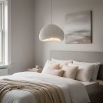 Φωτιστικό οροφής Nua Megapap E27 fiberglass μονόφωτο χρώμα λευκό 40x38x120εκ.