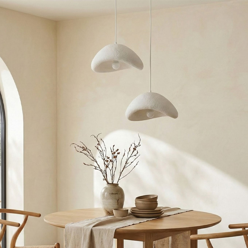GP052-02571-0 Φωτιστικό οροφής Luna Megapap E27 fiberglass δίφωτο χρώμα λευκό Ø74x115εκ. - Image 1