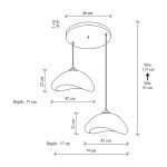 Φωτιστικό οροφής Luna Megapap E27 fiberglass δίφωτο χρώμα λευκό Ø74x115εκ. - Image 5