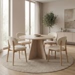 Τραπέζι Virela Megapap χρώμα travertine Ø120x75εκ. - Image 3