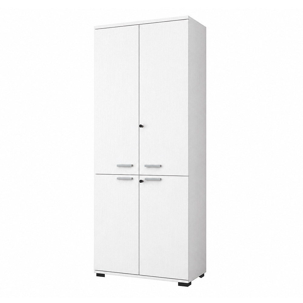GP028-01463-0 Ντουλάπα γραφείου με κλειδαριά επαγγελματική Venturo Megapap χρώμα λευκό 80x40x200εκ. - Image 1