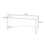 Γραφείο επαγγελματικό Venturo Megapap χρώμα λευκό 180x80x75εκ. - Image 6