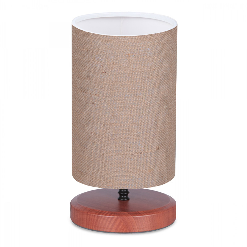 GP029-00183-0 Φωτιστικό επιτραπέζιο Winkler Megapap wicker ύφασμα/ξύλο/μέταλλο χρώμα ανοιχτό καφέ 15x24x30εκ. - Image 1