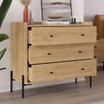 Συρταριέρα Malta Megapap χρώμα sapphire oak 94x40x80,1εκ. - Image 2