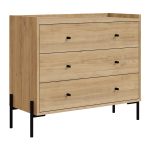 Συρταριέρα Malta Megapap χρώμα sapphire oak 94x40x80,1εκ. - Image 5
