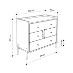 Συρταριέρα Malta Megapap χρώμα sapphire oak 94x40x80,1εκ. - Image 6