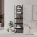 Βιβλιοθήκη Archy Megapap χρώμα γκρι ρετρό 53x31,7x180εκ. - Image 2