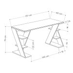Γραφείο εργασίας Papillon Megapap χρώμα sapphire oak - λευκό 137x60x75εκ - Image 5