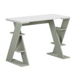 Γραφείο εργασίας Papillon Megapap χρώμα ash green - λευκό 106x50x75εκ - Image 4