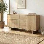 Μπουφές Capri Megapap χρώμα sapphire oak 146x45x76,5εκ. - Image 2