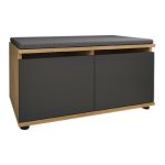 Παπουτσοθήκη Twain Megapap 8 ζευγών χρώμα sapphire oak - ανθρακί 80x35x42εκ. - Image 4