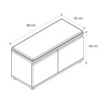 Παπουτσοθήκη Twain Megapap 8 ζευγών χρώμα sapphire oak - ανθρακί 80x35x42εκ. - Image 5