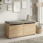 Παπουτσοθήκη Twain Megapap 8 ζευγών χρώμα sapphire oak 80x35x42εκ.