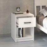 Κομοδίνο Scoty Megapap χρώμα λευκό 40,2x35,3x55εκ. - Image 2