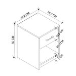 Κομοδίνο Scoty Megapap χρώμα λευκό 40,2x35,3x55εκ. - Image 4