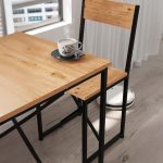 Τραπεζαρία Maysa Megapap Σετ 3 τμχ χρώμα pine oak 72,5x52,5x71,8εκ. - Image 3