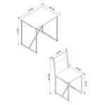 Τραπεζαρία Maysa Megapap Σετ 3 τμχ χρώμα pine oak 72,5x52,5x71,8εκ. - Image 5