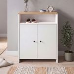 Παπουτσοθήκη - Ντουλάπι Efsun Megapap χρώμα λευκό - sapphire oak 62x35x86εκ. - Image 3