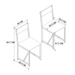 Καρέκλα τραπεζαρίας Maysa Megapap χρώμα μαύρο - pine oak 40,2x42,5x84,7εκ. - Image 4