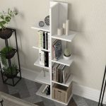 Βιβλιοθήκη Tree Megapap χρώμα λευκό 45x21,4x121,8εκ. - Image 3