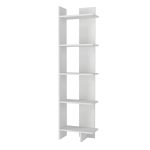 Βιβλιοθήκη Perla Megapap χρώμα λευκό 48x22x170εκ. - Image 6