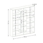 Βιβλιοθήκη Ample Megapap χρώμα καρυδί 125x22x135,7εκ. - Image 6
