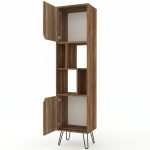 Βιβλιοθήκη Norma Megapap χρώμα καρυδί 45x35x184εκ. - Image 5