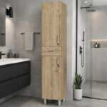 Ντουλάπι κουζίνας - μπάνιου Selina Megapap χρώμα sapphire oak 35x31x179εκ. - Image 7