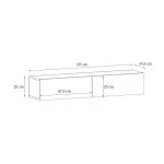Έπιπλο τηλεόρασης επιτοίχιο Aristo Megapap με LED χρώμα sandstone 135x31,6x25εκ. - Image 10
