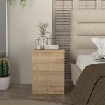 Κομοδίνο Breve Megapap χρώμα sapphire oak 39,8x41,8x55εκ. - Image 4