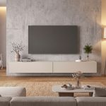 Έπιπλο τηλεόρασης επιτοίχιο Espanse Megapap χρώμα sandstone 241,8x31,7x30εκ. - Image 4
