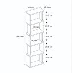 Βιβλιοθήκη Alvina Megapap χρώμα καρυδί 45x19,6x158,8εκ. - Image 7