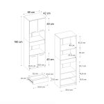 Ντουλάπι κουζίνας - μπάνιου Alvento Megapap χρώμα sapphire oak 60x42x180εκ. - Image 9