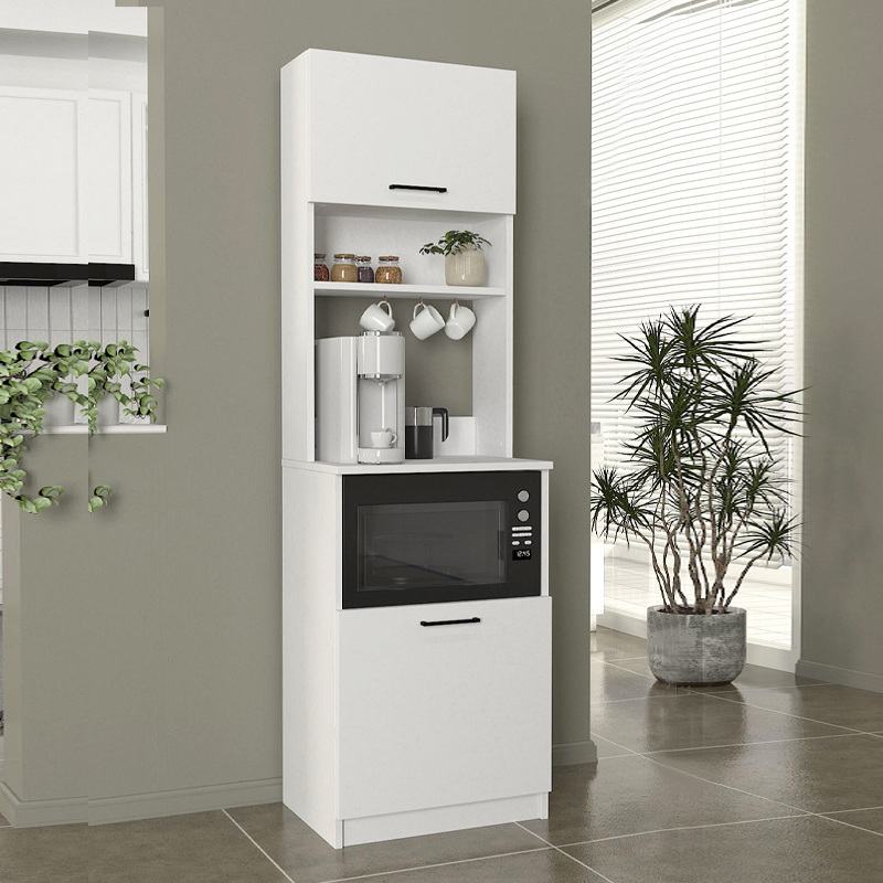 GP042-03321-0 Έπιπλο κουζίνας Tuco 1 Megapap χρώμα λευκό 53,8x40x180εκ. - Image 1