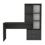 Γραφείο εργασίας Mantra Megapap χρώμα ανθρακί 155x60x152εκ. - Image 6