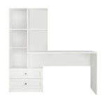Γραφείο εργασίας Mantra Megapap χρώμα λευκό 155x60x152εκ. - Image 7
